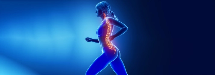Illustration highlighting spinal alignment and mobility during physical activity.